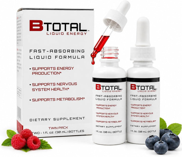 B Total Sublingual Vitamin B Complex Liquid Drops | Berry, 2 fl oz
