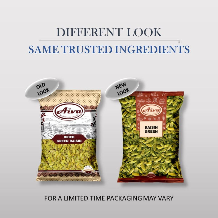 Aiva Green Raisins (2 LB) Bulk– Premium Seedless Dried Fruit for Snacking, Baking, and Cooking