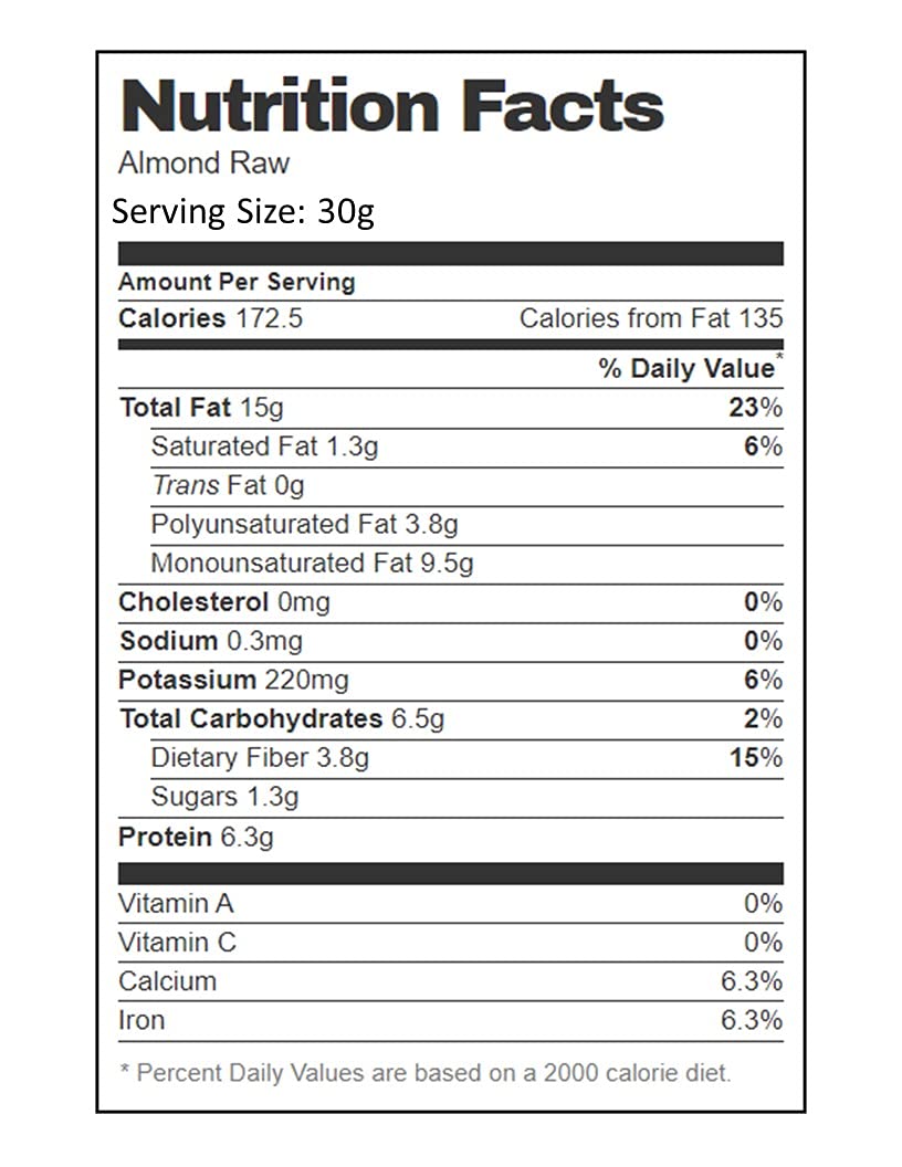 Aiva Whole Raw Almonds | 5 lb