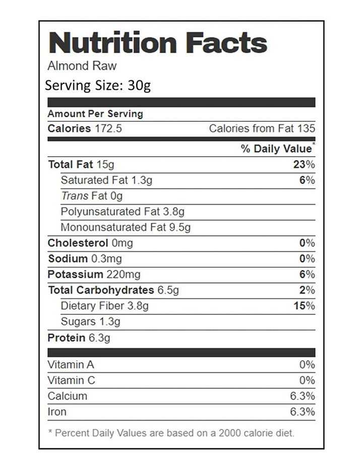 Aiva Whole Raw Almonds | 5 lb
