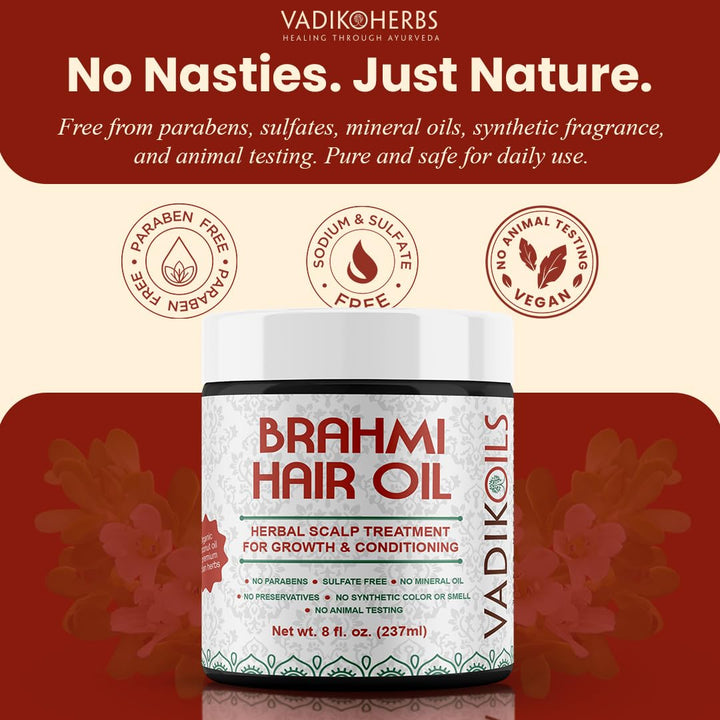 Vadik Herbs Brahmi Hair Growth Oil With Saffron | 8 oz