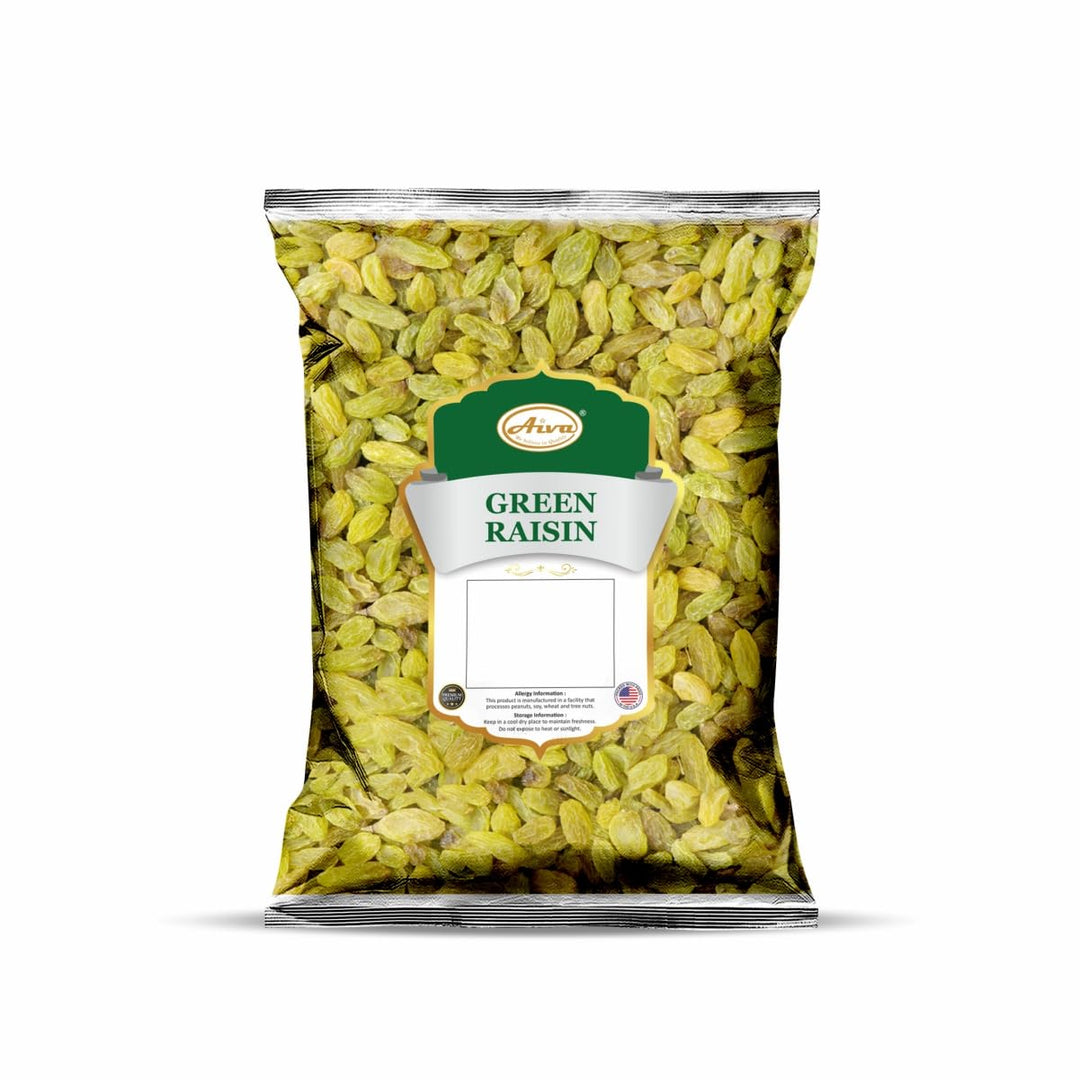 Aiva Green Raisins (2 LB) Bulk– Premium Seedless Dried Fruit for Snacking, Baking, and Cooking