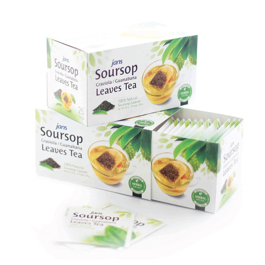 Jans 100% Natural Soursop Graviola Tea – 25 Tea Bags