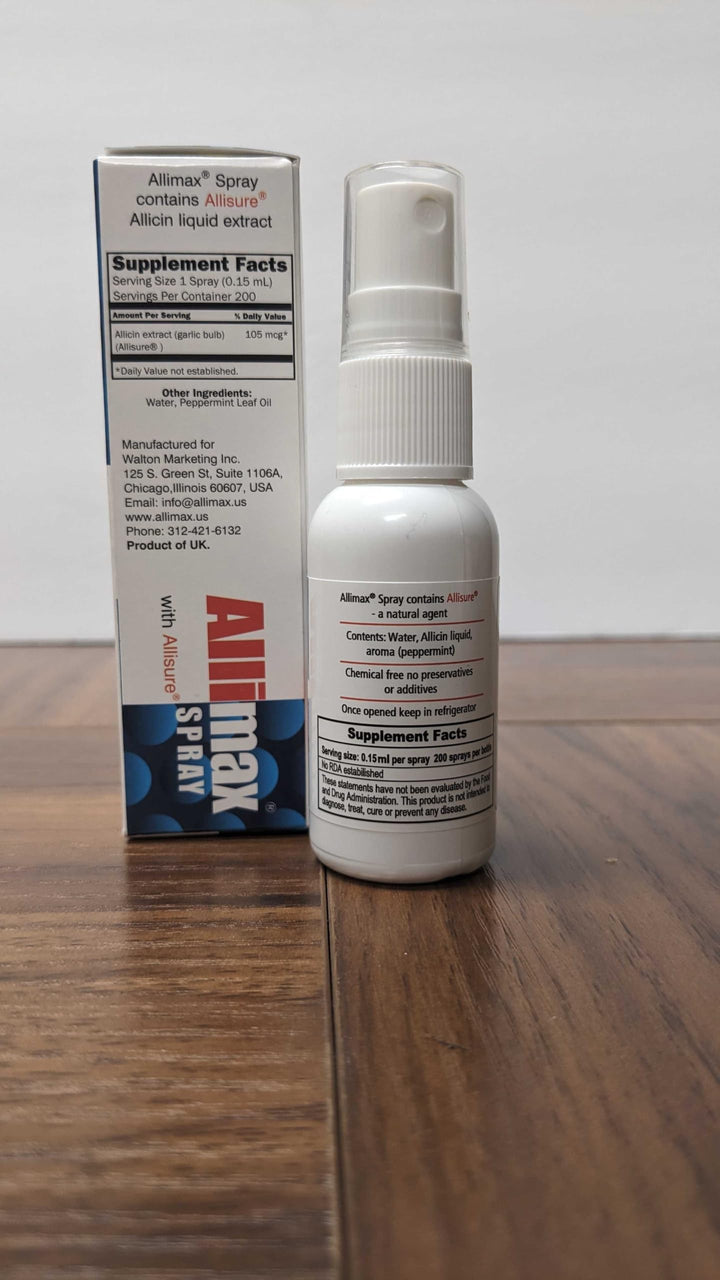 Allimax Rescue Spray-1oz-Throat, Gum Disease, Tooth Infection, 100% Stabilized Allicin