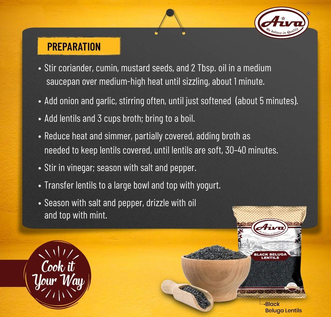 Aiva Black Beluga Lentils | 4 lb