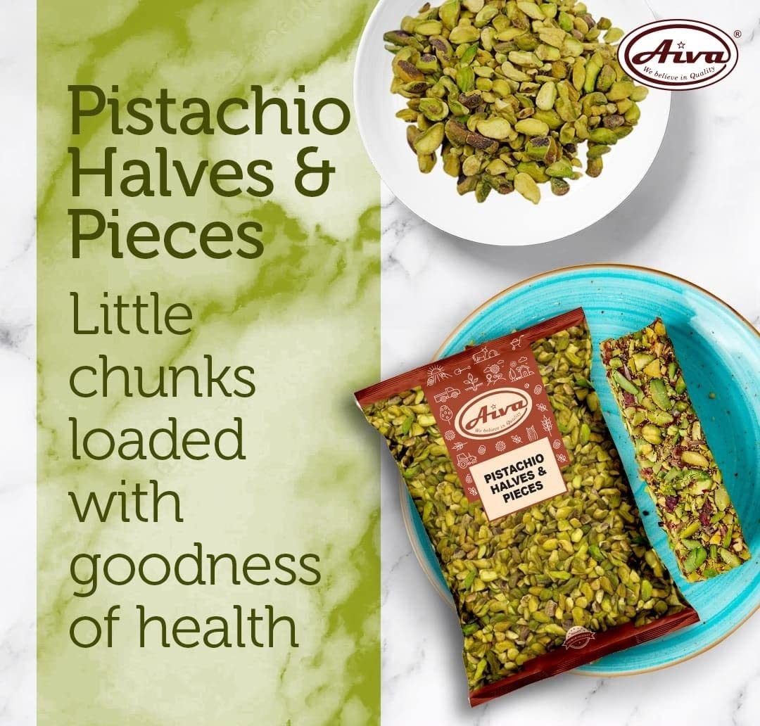 Aiva California Pistachio Halves &amp; Pieces | 1 lb