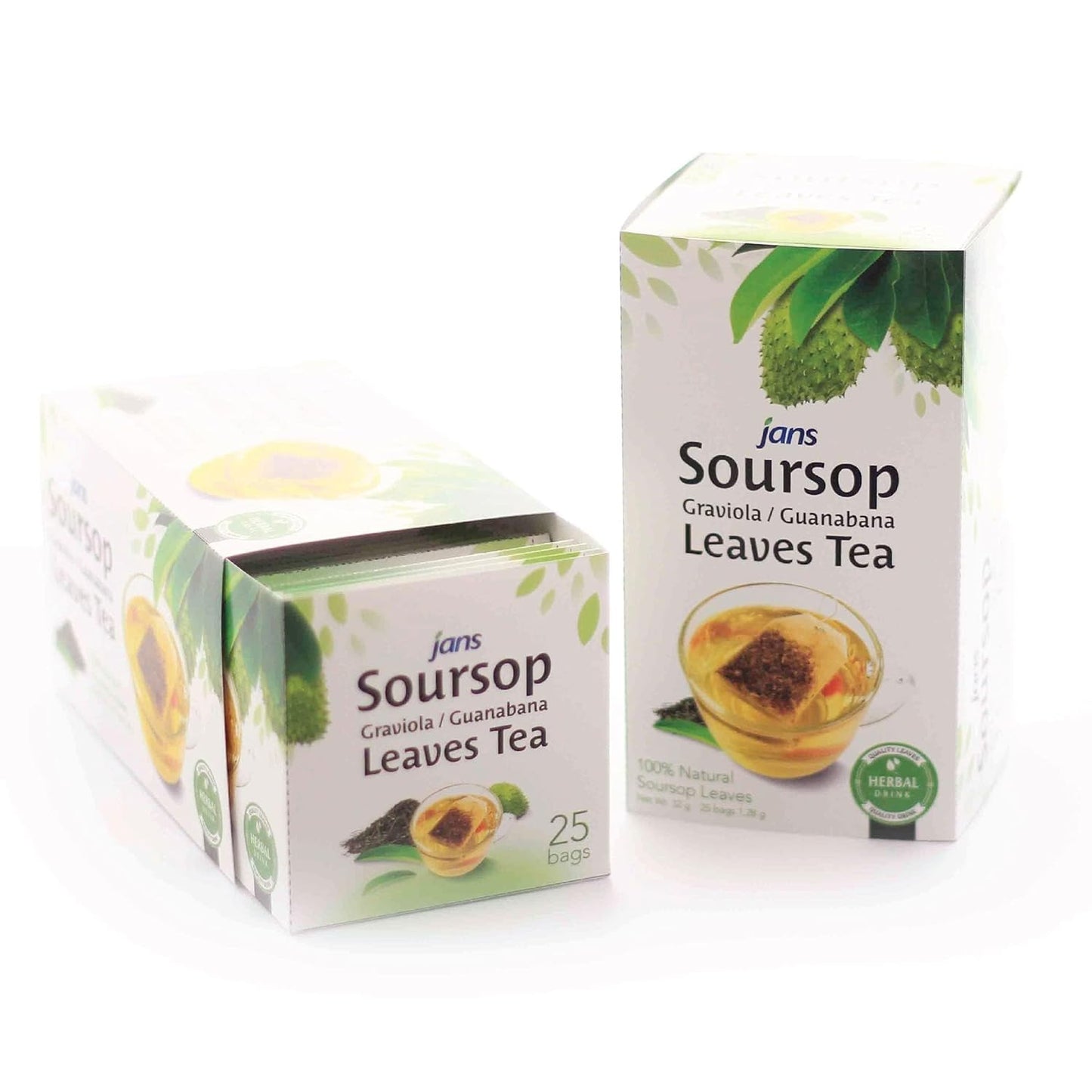 Jans 100% Natural Soursop Graviola Tea – 25 Tea Bags