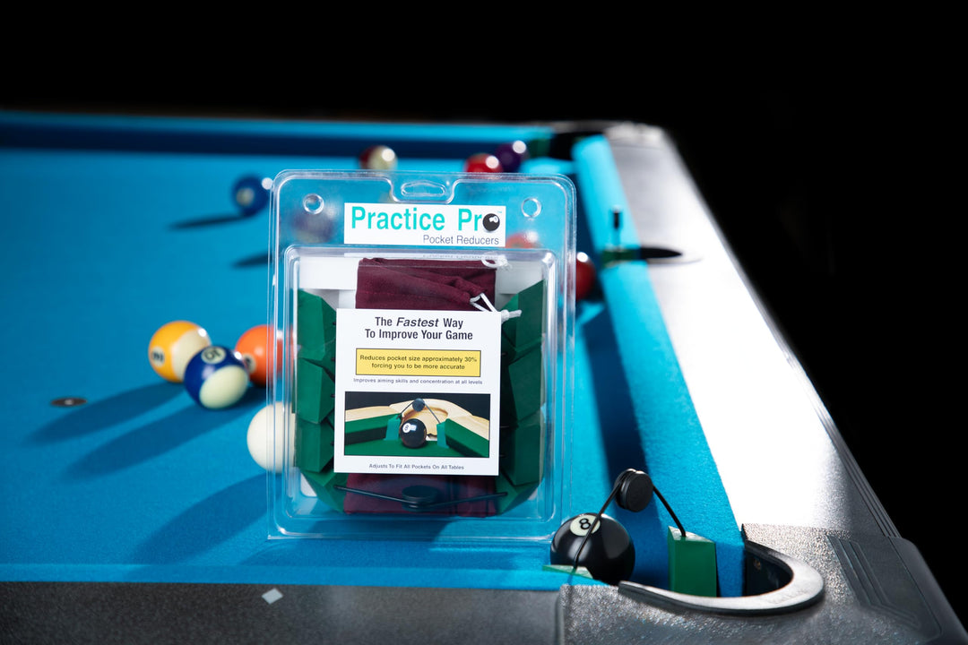 Practice Pro Pool Table Pocket Reducers, Set of 6 Billiards Training Aids, Made in USA, Limited