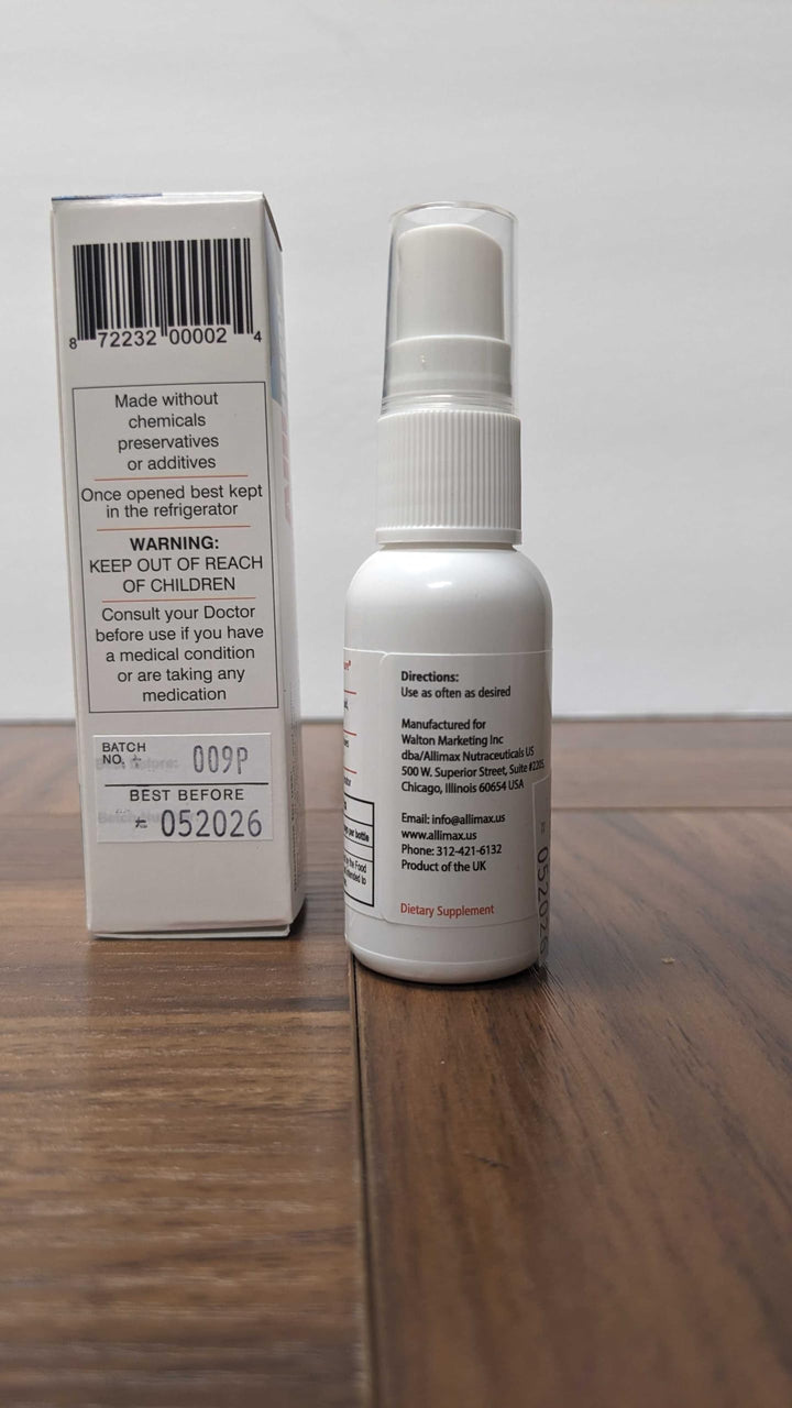 Allimax Rescue Spray-1oz-Throat, Gum Disease, Tooth Infection, 100% Stabilized Allicin