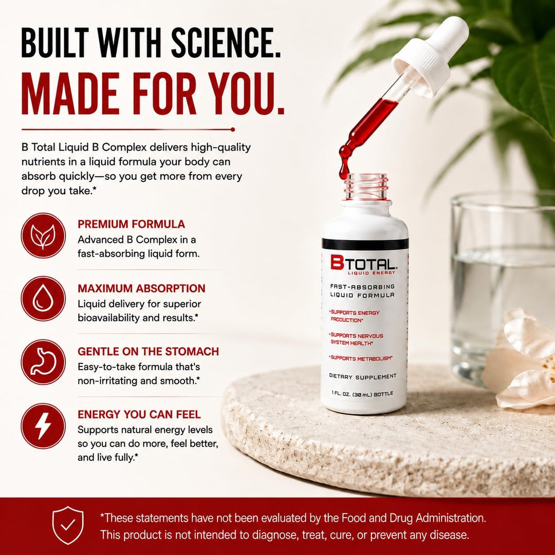 B Total Sublingual Vitamin B Complex Liquid Drops | Berry, 2 fl oz