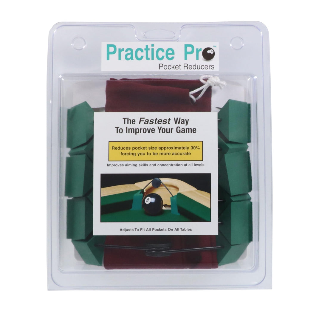 Practice Pro Pool Table Pocket Reducers, Set of 6 Billiards Training Aids, Made in USA, Limited