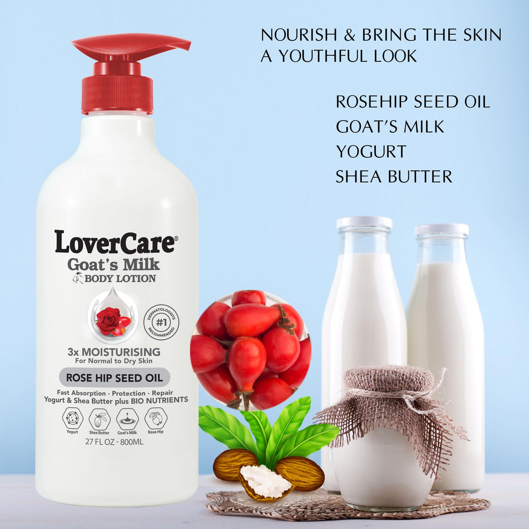 LoverCare Goat’s Milk Body Lotion — Rose Hip Seed Oil