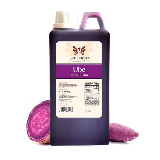 Butterfly Ube Purple Yam Flavoring Extract – 1 Liter (34 fl oz)