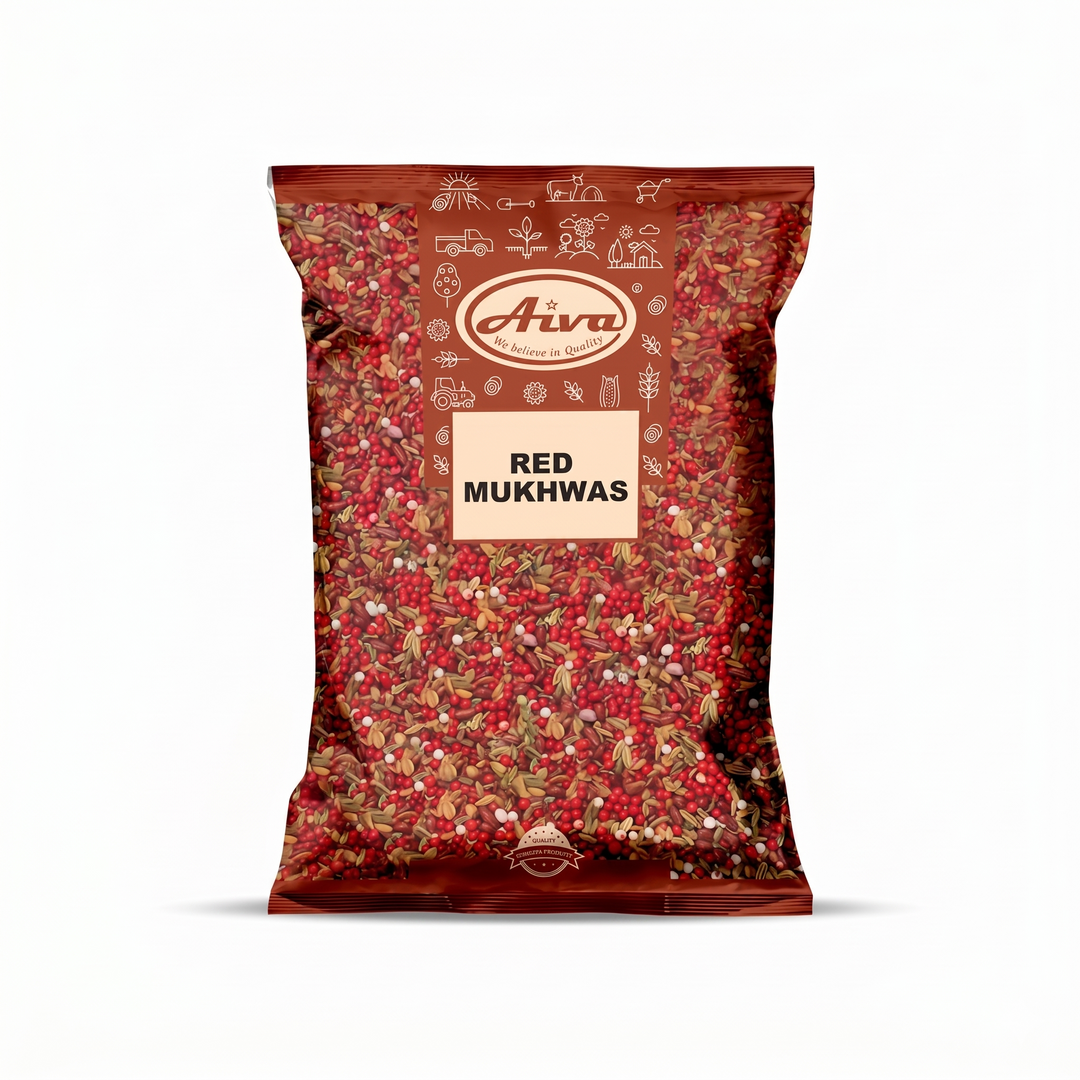 AIVA Red Mukhwas | Indian Origin Mouth Freshner | Vegan | Digestive treat - 200gm