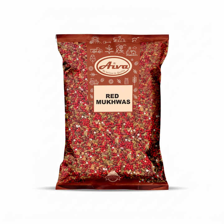 AIVA Red Mukhwas | Indian Origin Mouth Freshner | Vegan | Digestive treat - 200gm