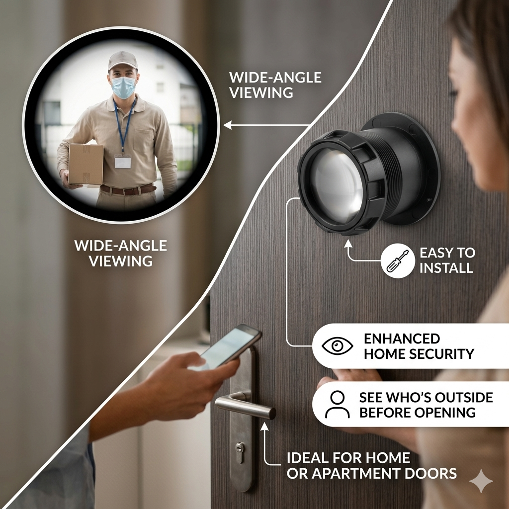 Door Scope DS2000 Door Viewer - Aluminum x Black