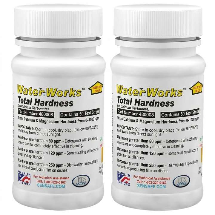 2 Set- Industrial Test Systems WaterWorks 481108 Total Hardness Test Strip, 3 Second Test, 0-1000ppm Range, Our 