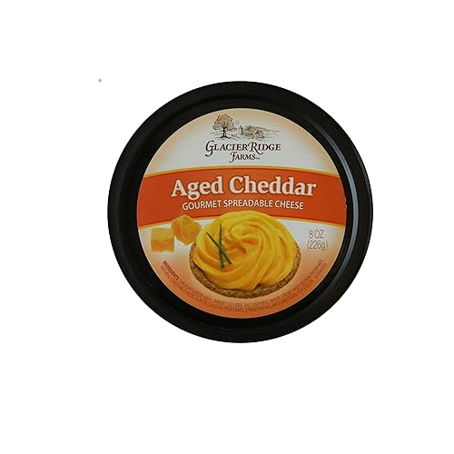 Glacier Ridge Farms Aged Cheddar Gourmet Spreadable Cheese – 8 oz Cup