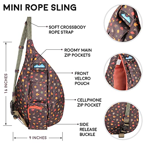 KAVU Mini Rope Sling Bag - Windy Leaf