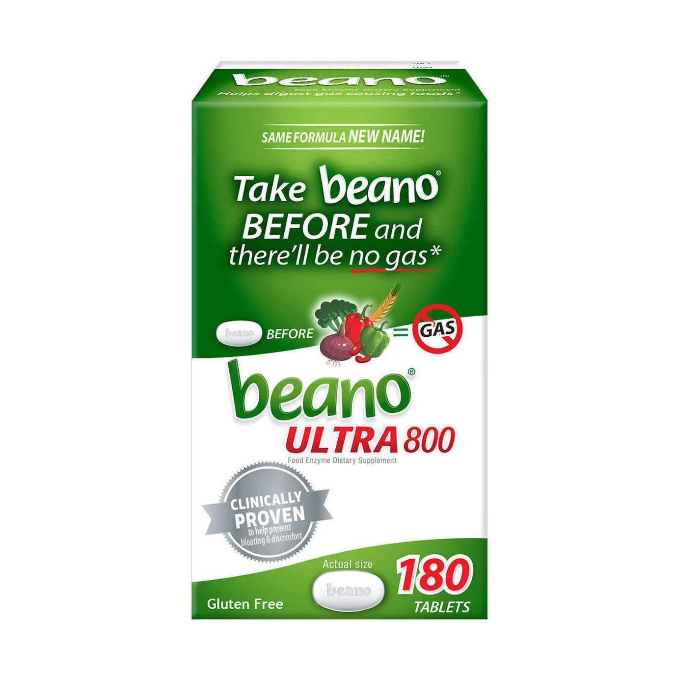 Beano Ultra 800 Food Enzyme - 180 Tablets