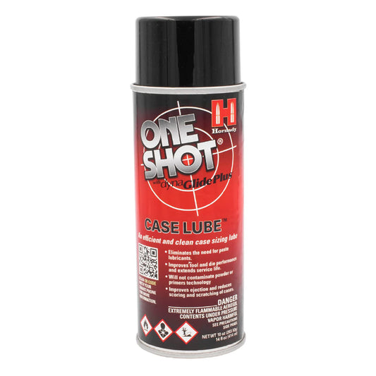 Hornady One Shot Case Lube, 10 oz / 14 fl oz – Aerosol Dry Lube, with DynaGlide Plus – Clean, Non-Sticky and Easy to Use