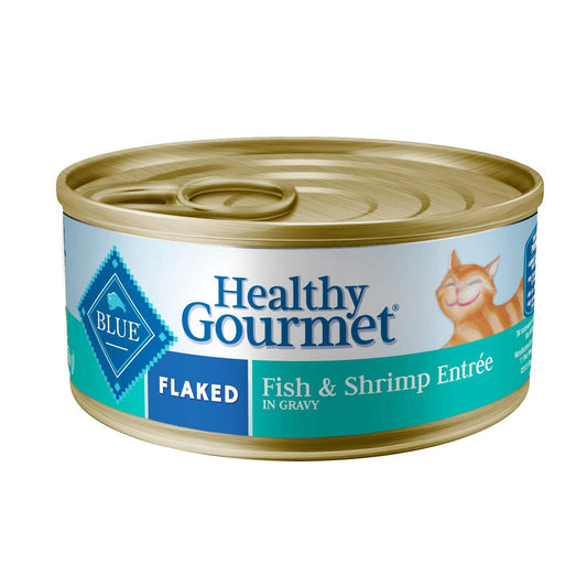 Blue Buffalo Healthy Gourmet Natural Adult Flaked Wet Cat Food Variety Pack Tuna - Flaked Fish & Shrimp Entrée