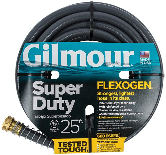 Gilmour Flexogen 5/8 in. Dia. x 25 ft. L Gray Vinyl Garden Hose