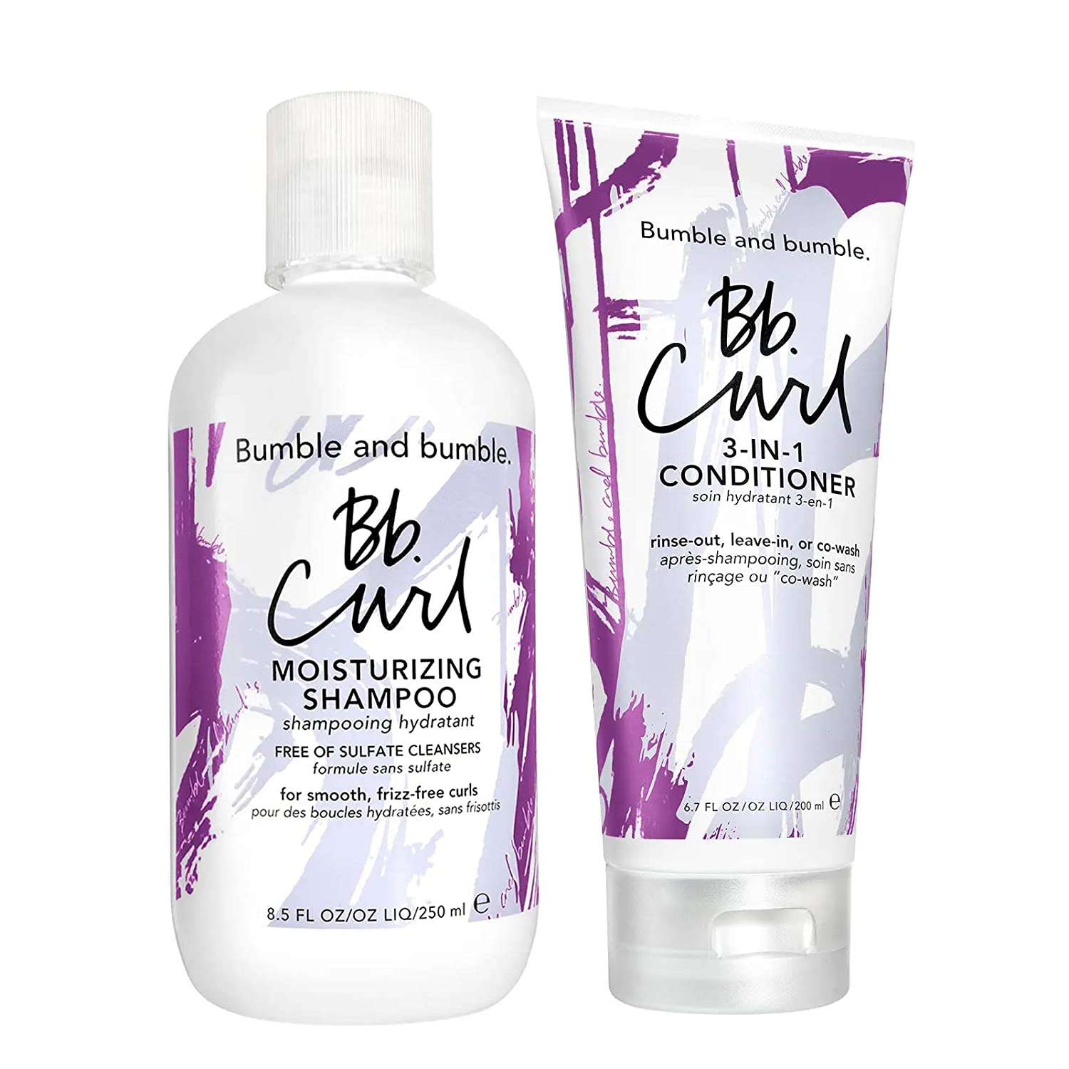 Bumble and Bumble Curl Moisturizing Shampoo 8.5 Fl Oz & 3-in-1 Conditioner 6.7 Fl Oz