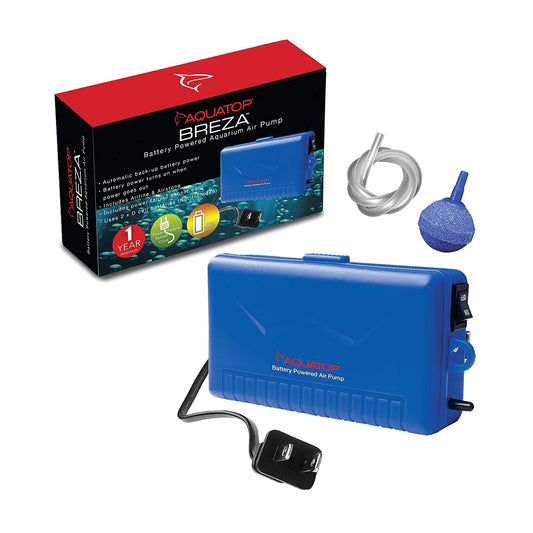 Aquatop BREZA Battery Powered Air Pump w/ AC Power Failure Sensor