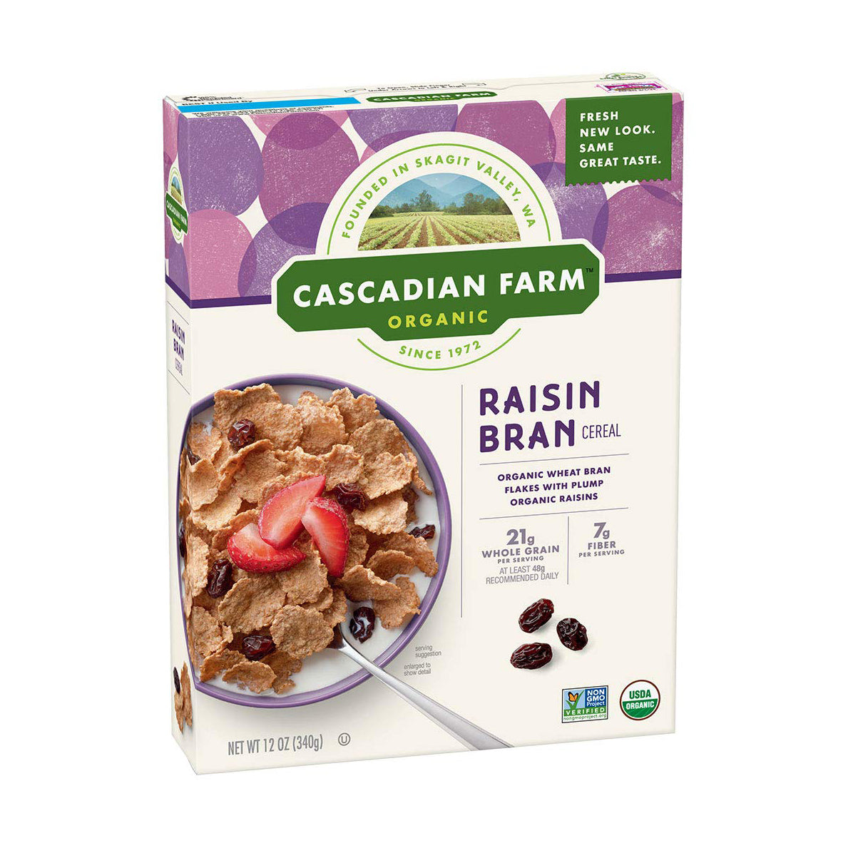 Cascadian Farm - Organic Raisin Bran Cereal, Organic, Whole Grain, 12 oz (Pack of 3)