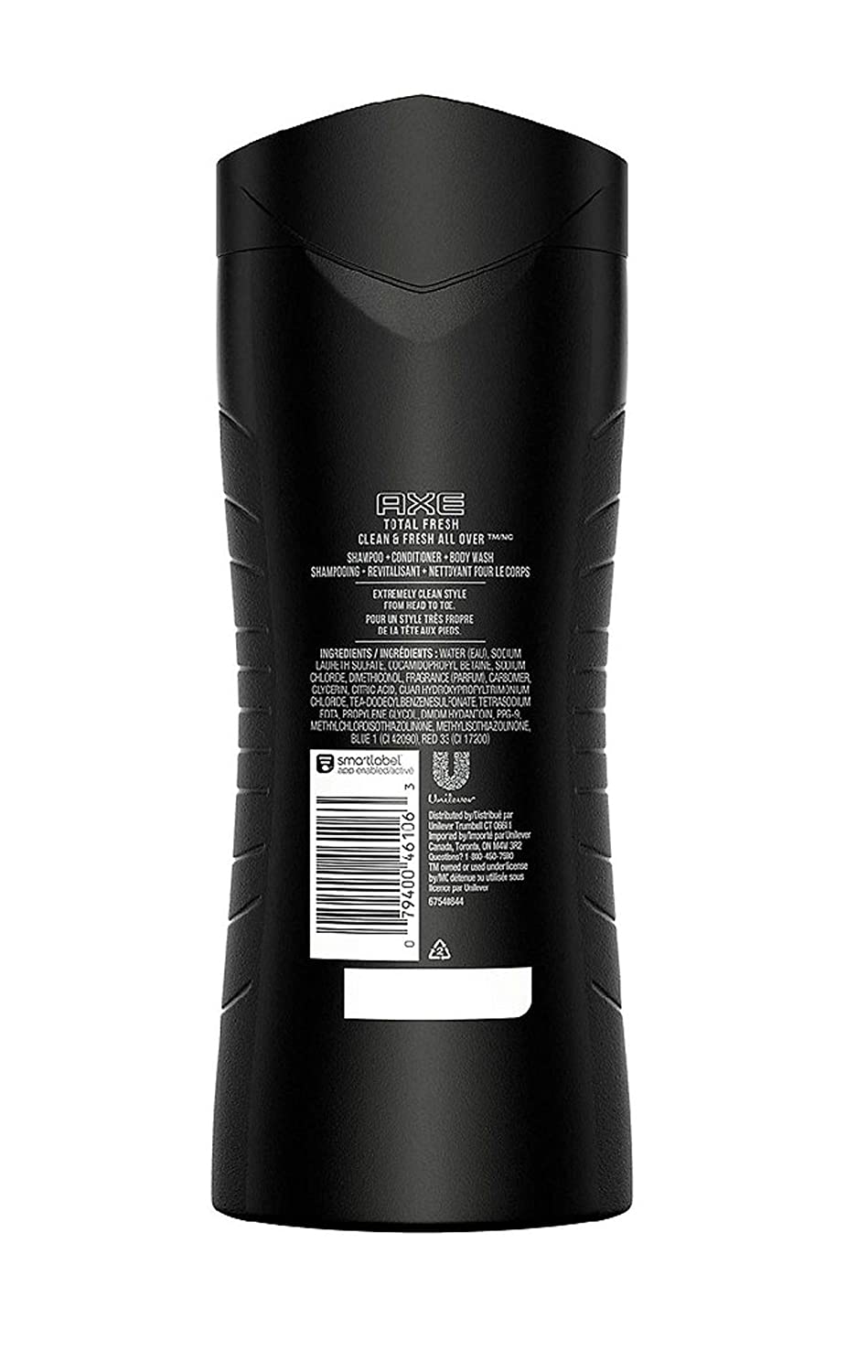 Axe Hair 3 in 1 - Total Fresh - Shampoo + Conditioner + Body Wash - Net Wt. 16 FL OZ (473 mL) Per Bottle - Pack of 3 Bottles