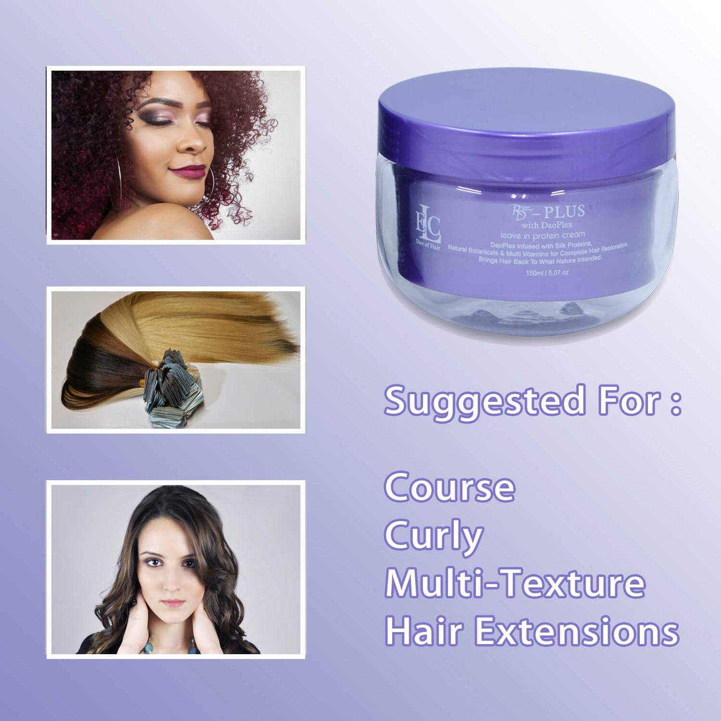 ELC Dao of Hair Repair Damage RD Plus Leave-In Protein Cream, Healing & Smoothing Leave-in Treatment, Repairs, Smooths, Heat & Color Protection, Blocks Humidity & Frizz.