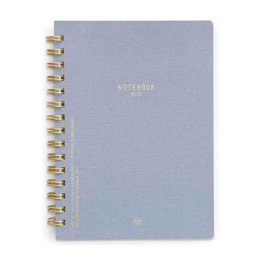 DesignWorks Ink Textured Paper Twin Wire Bound Notebook No. 2, Neptune Blue